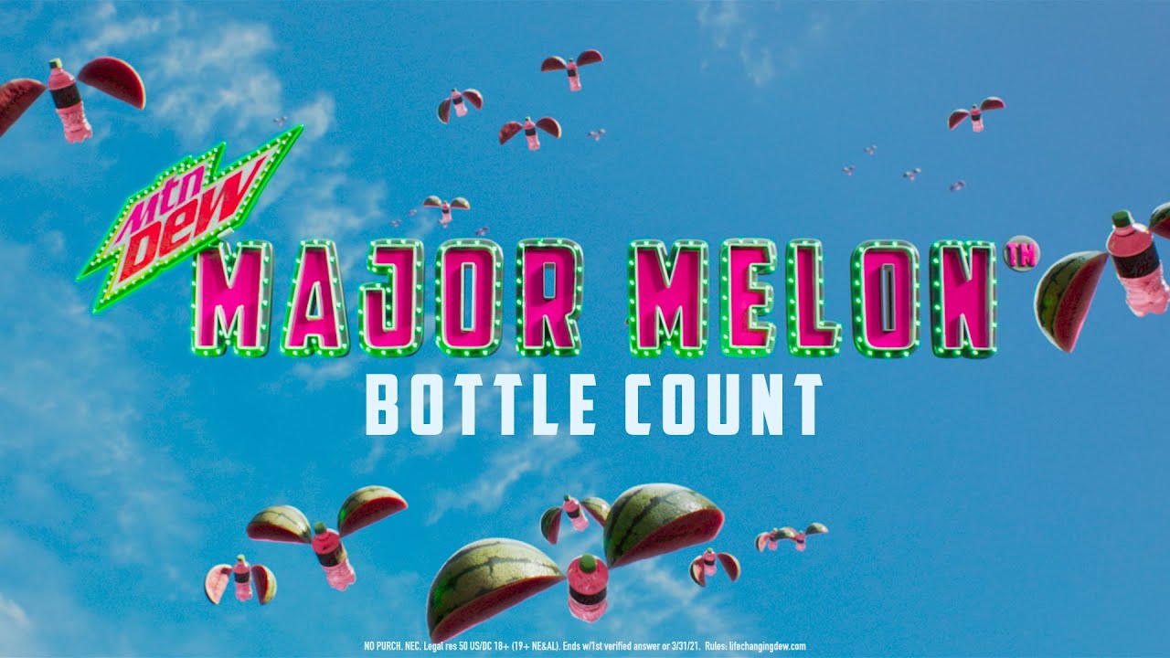 Mountain Dew: Super Bowl Ad - Major Melon Bottle Count